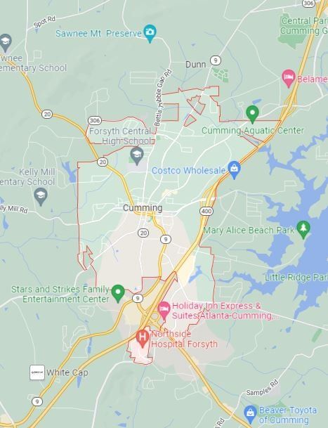 Cumming, GA service area