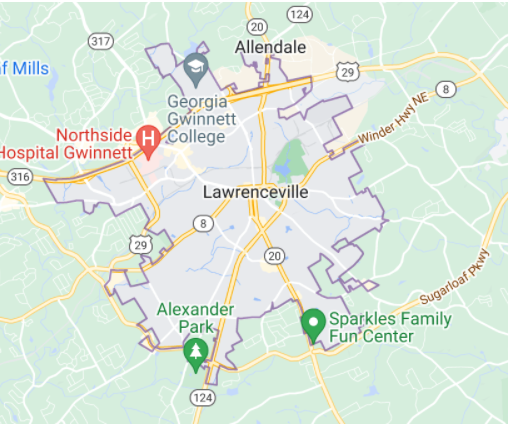Lawrenceville, GA service area