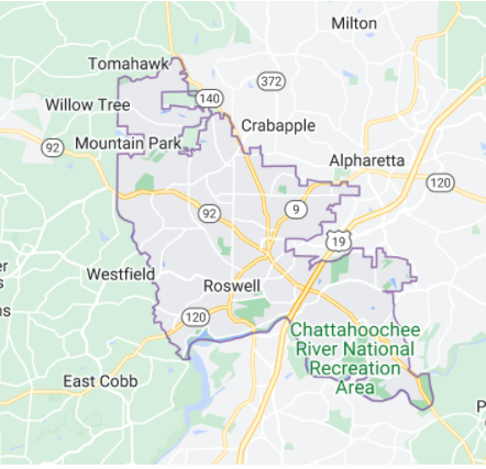 Roswell, GA service area